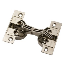 Gedotec Mitre hinge 3D furniture hinge for screwing, GS 45, 1 piece, door hinge for 45° mitre, opening angle 135°, nickel-plated steel, flap hinge for cabinet doors and furniture doors