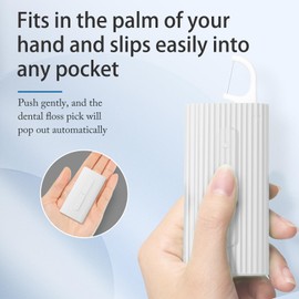 310 Count Portable Travel Flossers with Pink Refillable Ultra Small Dental Floss Picks Case,Pocket Toothpicks Sticks for Out-go,Travel Best Dental Tools for Super Clean Teeth(Pink)