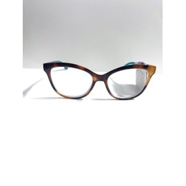 Foster Grant Reading Glasses gloss Tessa Cat-eye tortoise and teal +3.25