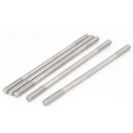 uxcell M8 X 160mm Tight Adjustable Push Rod Double End Thread Stud Screw Bolt 5pcs