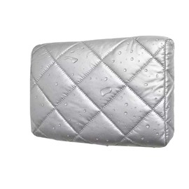 Indoor Window Air Conditioner Cover, Silver, Quilted Insulated Waterproof, Double-Layer Cotton Padding, Windproof Design (XXL-28.3*20.9*3in)
