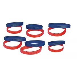 Fun Express Patriotic Rubber Bracelets #35542, 12/pk, repackaged, Assorted Blue and Red
