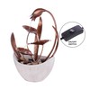 Alpine Corporation ZEN918 Indoor Tabletop Multi-Tiered Metal Falling Leaves Water