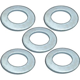 AERZETIX - C49142 - Set of 5 Flat Wider Washers - M27 Diameter 50 mm H 3.8 mm - Galvanised Steel - DIN 125 - for Wooden Structures