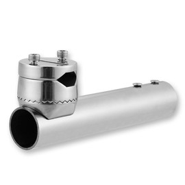 Migkin Stainless Steel Rail Mount for Starlink RV Ladder Mount,Starlink Roof Rack Mounts,360° Rotating Pipe Mounting kit for Yacht SailBoat Railing Marine Boat pole adapter Tube Hold Base(1.25",200mm)