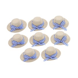 JOINPAYA 8pcs Mini Knit Mini Construction Hat Mini Hat Figure Mini Top Hat Dollhouse Accessories Mini Straw Hat Hat Miniature Hat Small