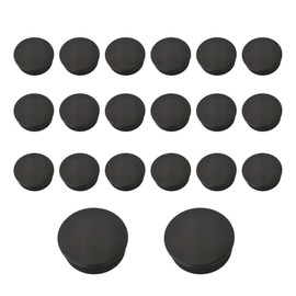 20 Pcs Round Plastic Plugs, Black Tube Inner End Caps, 30mm Cover for Furniture Chair Desk Leg Tables Foot, Pipe