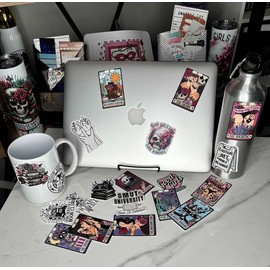 Book Themed Vinyl Sticker Bundles - Spicy Romance, Reader Tarot Cards, Dark Romance, Mental Health Decor Decorative - Choose Your Bundle: Mental Health