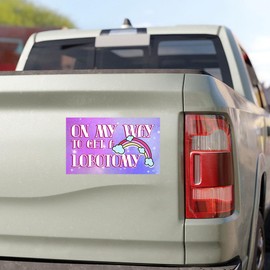 SODAVA [7.5"x4.5"] On My Way to Get A Lobotomy Magnet, Funny Magnetic Bumper Sticker | Waterproof & Removable | Car, Truck, SUV, Vehicle, Fridge, Toolbox
