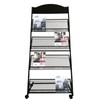 Kenpiko Floor-Standing Magazine Rack, 4-Layer Brochure Display Stand Tiered Design