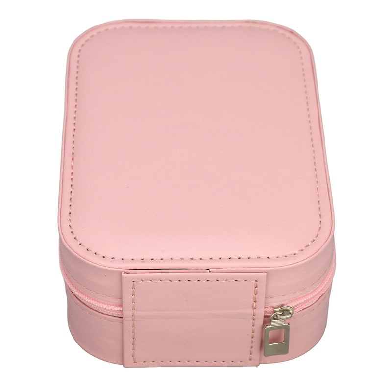Jewelry Storage Box 3 Color Adjustable Lighting Leather Travel Makeup