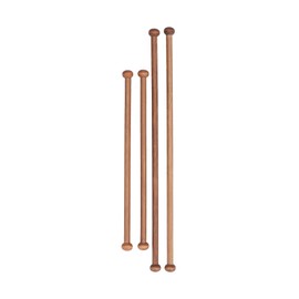 Pack of 4 Hanging Rods, Sandalwood Round Clothes Rail, Wooden Rods for Wedding Bands, Macrame Dowels, Cupboard Rail