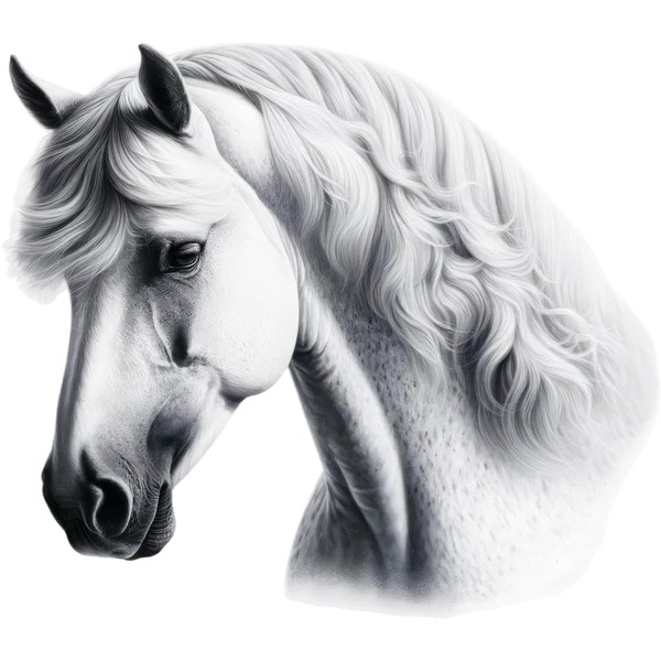 x4 White Horse Vinyl Decal Stickers, Cover up Marks, Vibrant