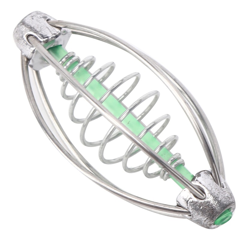 10PCS Stainless Steel Spring Fishing Feeder Bait Cage Holder Tackle