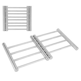 Stainless Steel Retractable Trivet, 8x9 Inch Trivet Coaster Hot Pot Placemat Expanding Non Slip Insulation Mats for Kitchen Dining Table Countertop