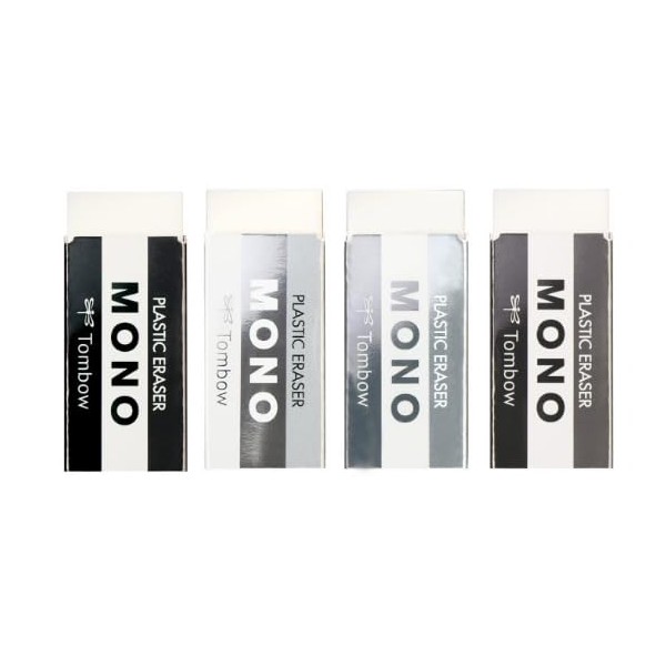 Tombow Grayscale Series Eraser "Mono" PE-04A Set of 4