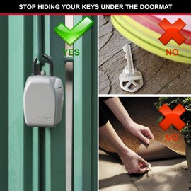 Master Lock Heavy Duty Key Lock Box, Outdoor Lock Box for House Keys, Key Safe and Combination Lock, 5 Key Capacity, 5414EC