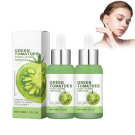 Porenserum 2er-Pack mit Hyaluronsäure & Tomatenextrakt, Anti Aging Serum, Tiefenpflege für verfeinerte Poren, Feuchtigkeitsbooster, Reduziert Hautunebenheiten, leichte Textur für Tägliche Anwendung