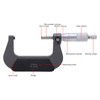 Outside Micrometer 50-75 mm Range Micrometer 0.01 mm Resolution Micrometer