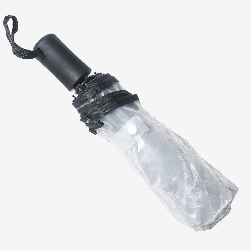 Yanen Full Automatic Folding Transparent Clear Auto Open Travel Umbrella