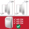 SPARES2GO Air Conditioning External Vent Kit Compatible with Midea 4"