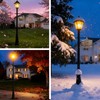 76" Black Cast Aluminum Lamp Post | with Crossbars &