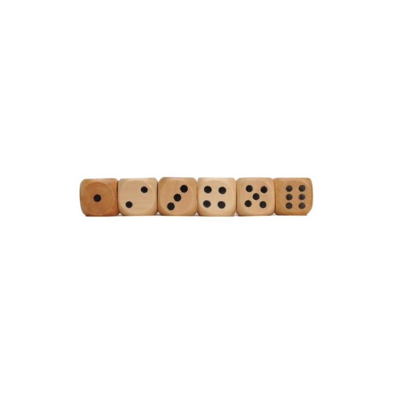 WE Games Wooden Dice Set with Rounded Corners - Pack