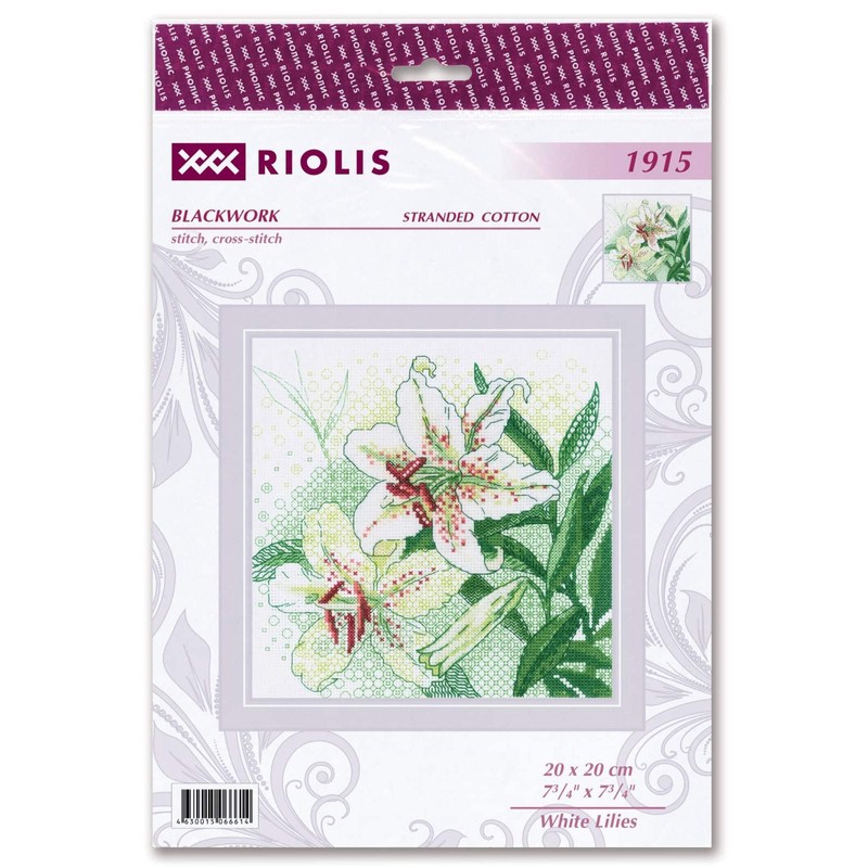 Riolis Blackwork Embroidery Kit, Multicoloured, 20 x 20 cm