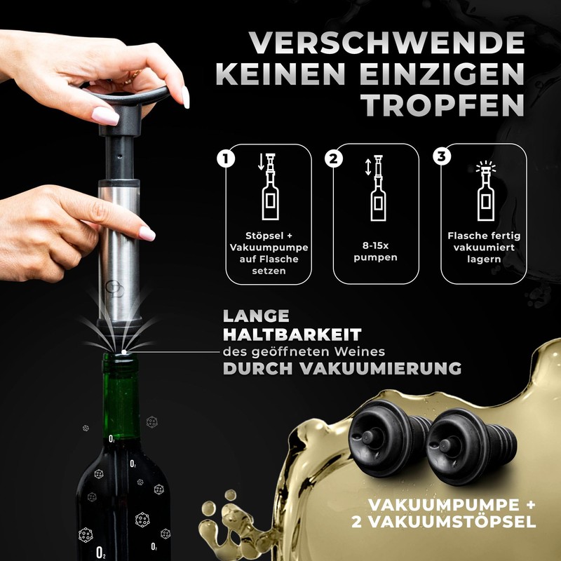 One Decision Deluxe Wine Cooling Rod 6-in-1 Set Including 2