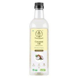 Shiva Organic Cold-Pressed Coconut Oil - 100% Natural, Certified Organic - 1L (33.8 fl oz) for Cooking, Beauty, and Holistic Wellness