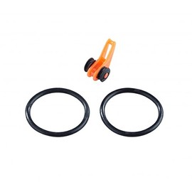 Balzer Hook Holder for Rods, Black/Orange, 2 Hook Eyelets for Spinning Rods, Hook Clip for Fishing Rod, Holder for Fishing Hooks