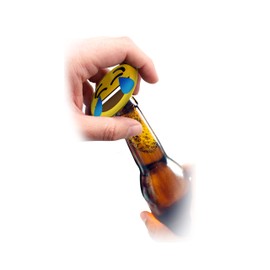 Vin Bouquet Emoticon Emoticon Faces Bottle Opener with Magnet, Yellow, 13688