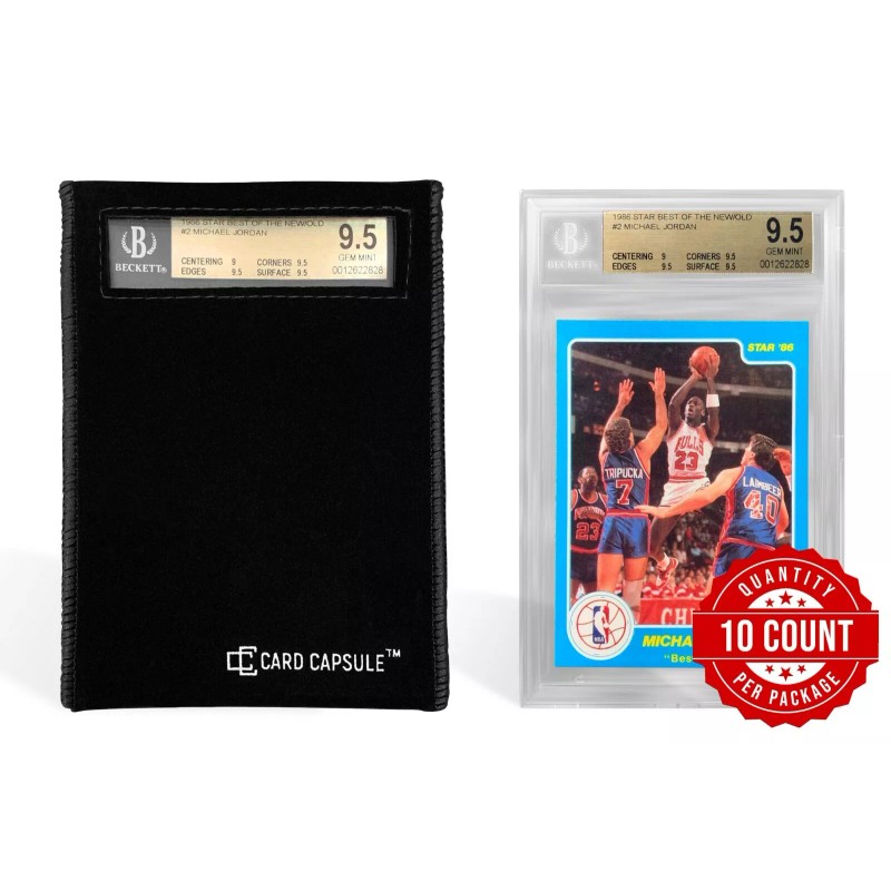 Card Capsule 10 Count Soft Protective Sleeves Exact Fit for