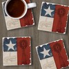 Thirstystone Texas Proud 4-Pack Tumbled Tile Stone Coasters with Protective