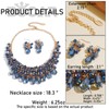 Bocar Crystal Necklace Set for Women Multi Layered Chunky Collar