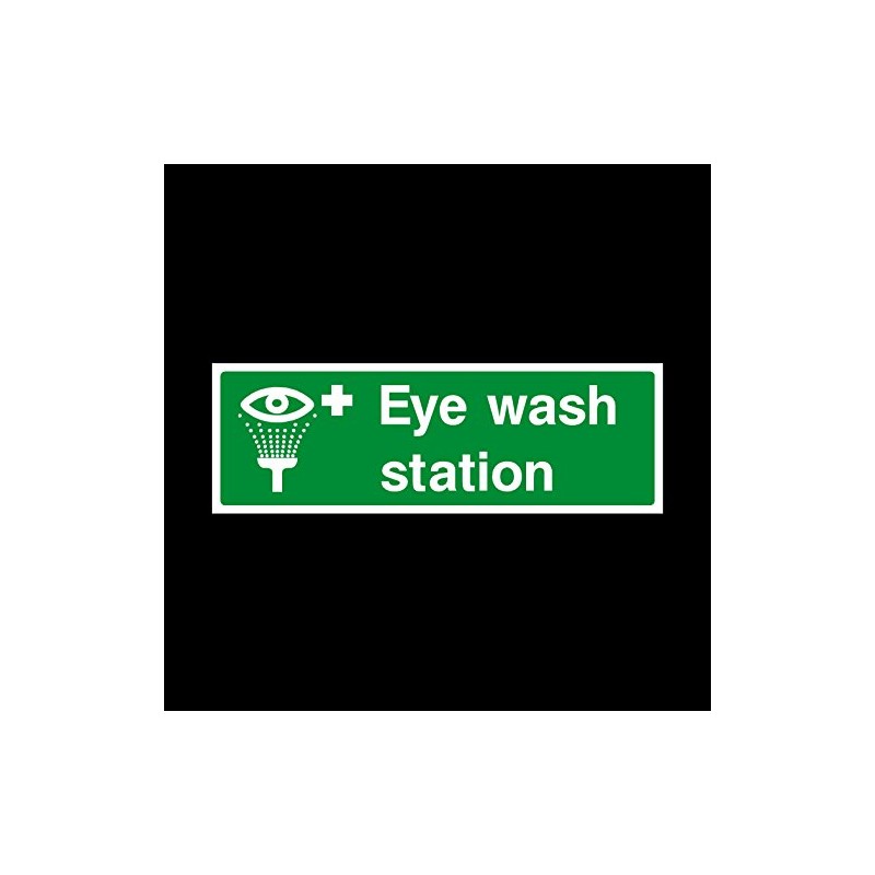 5x Eye Wash Station Sign 150mm x 50mm - Plastic