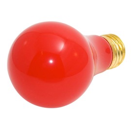 Bulbrite Incandescent A19 Medium Screw Base (E26) Light Bulb, 25 Watt, Ceramic Red