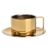 Coffee Cup Gold Fashionable Design Wearable Convenient Practical Stainless Steel