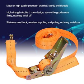 Ratchet Strap, Heavy Duty Ratchet Tie Down Straps Cargo Straps with Ratchet Buckle for Cars, Trucks, Luggage Goods (10 m (32.8 ft))