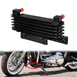 HDBUBALUS Black Aluminum Oil Cooling Device Cooler For Harley Electra Street Glide 09-2016