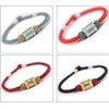 Women's Cord Bracelet, Gold, Burgundy, S999 Bracelet, Black, Black String
