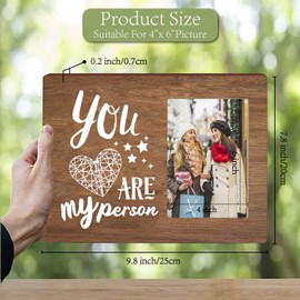 CREATCABIN Wooden Photo Frame 4 x 6 Standing Wall Mounted Vintage Rustic Decor Picture Frames with Adjustable Kickstand Friends Photos Display for Anniversary Christmas Graduation Keepsake
