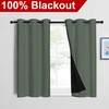 NICETOWN Dark Mallard 100% Blackout Curtains 45 inches Long, 2