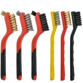 Set of 6 Wire Brushes Set, Hand Wire Brush Set, Stainless Steel Metal Brush, Scrubbing Brushes for Removing Stubborn Residues and Rust, Cleaning Welding Slag, Rust Removal, Drat Brush Set