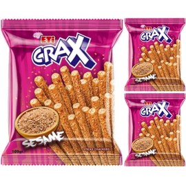 Eti Crax Sesame Stick Crackers Snacks 3.9 OZ 110 Gram x 3 Packs