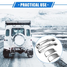 VekAuto Car Door Handle Cover Kit Compatible for Toyota Tundra 2007-2018, Durable Plastic Silver Tone