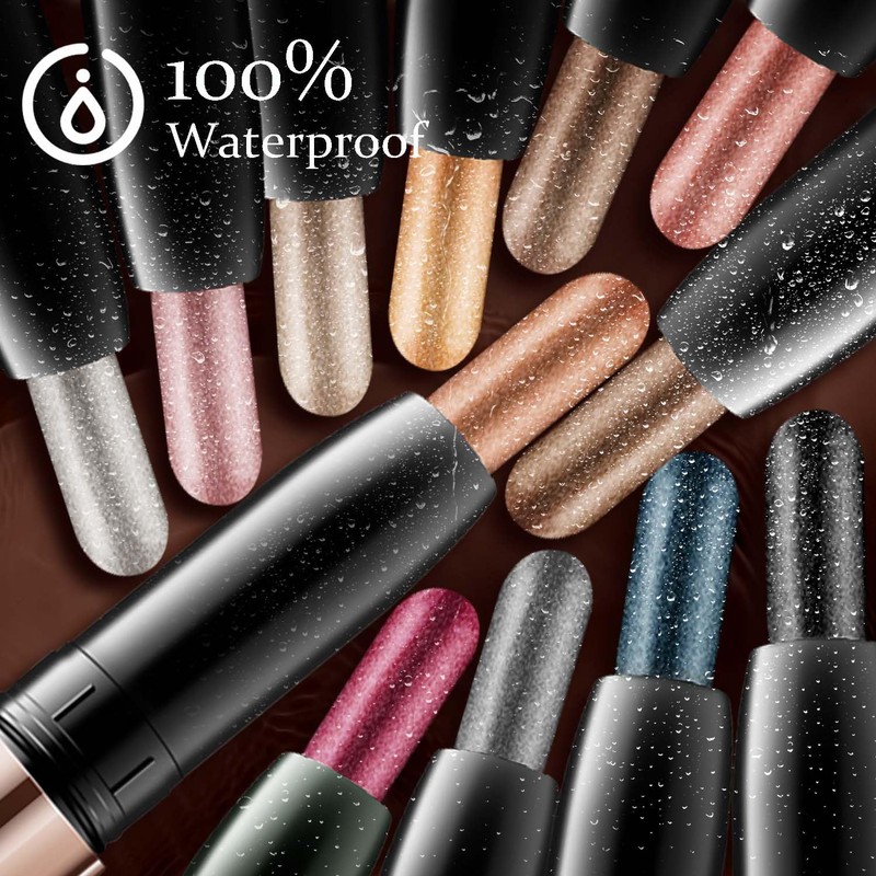 6 Pieces Eyeshadow Stick Soft Creamy Matte Shimmer Eyeshadow Pencil