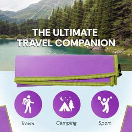 Toalla ultraligera de secado rápido (morado)