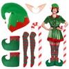 Landifor 5 pcs Christmas Elf Costume Accessories Santa Helper Costume
