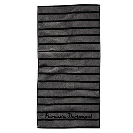 BVB Shower Towel 140 x 70 x 1 cm Grey/Black
